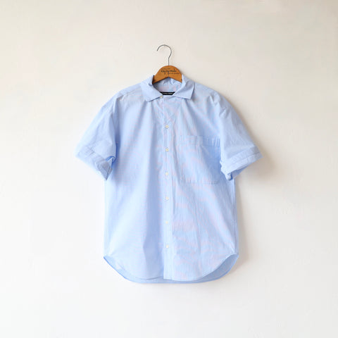 Nicholson & Nicholson Cotton Short Sleeve Shirt - Sky Blue