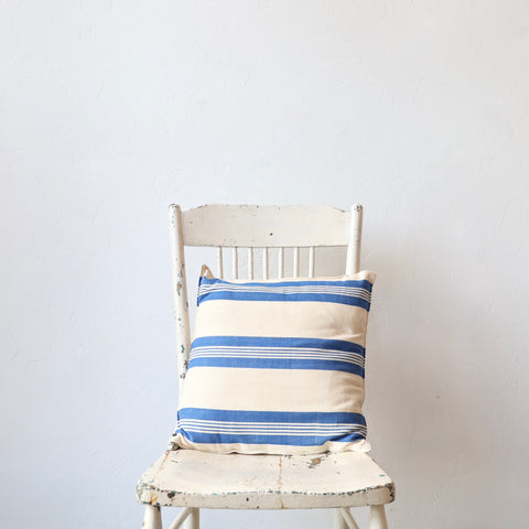 Tensira Pillow - Wide Blue Stripe