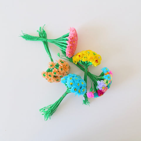Small Paper Flower Bunches - 5 Colors