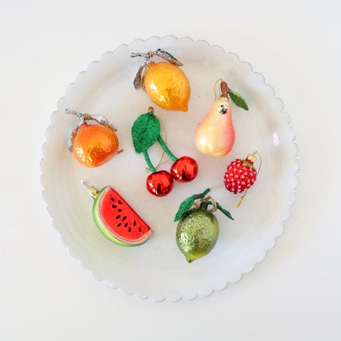 Blown Glass Ornaments - Fruit #1 - 7 Options