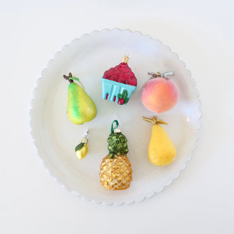 Blown Glass Ornaments - Fruit #3 - 6 Options