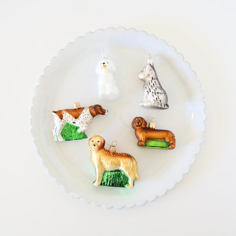 Blown Glass Ornaments - Dogs #1 - 5 Options
