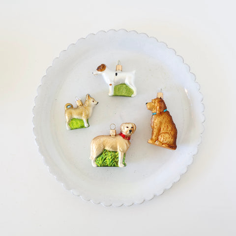 Blown Glass Ornaments - Dogs #2 - 4 Options