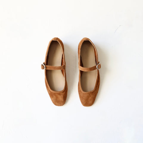 Le Monde Beryl Mary Janes - Cognac Suede