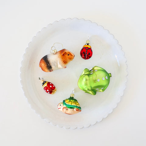 Blown Glass Ornaments - Animals and Ladybugs - 5 Options