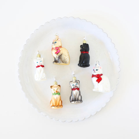 Blown Glass Ornaments - Cats - 6 Options