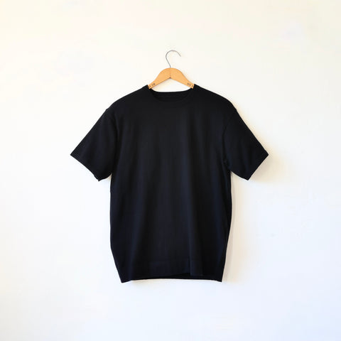 V::room Cotton/Cashmere Perfect Tee - Short Sleeve - Black