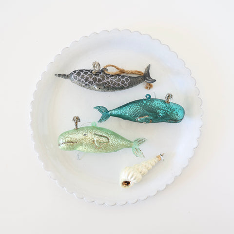 Blown Glass Ornaments - Sealife - 4 Options