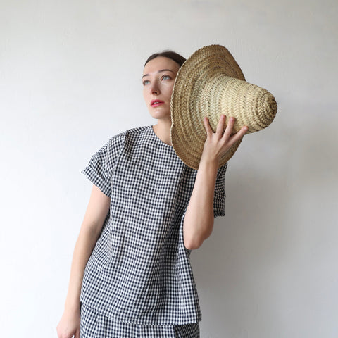 Apuntob Linen Shirt - Abyss Gingham