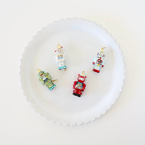 Blown Glass Ornaments - Robots - 4 Options
