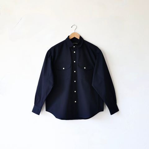 Nicholson & Nicholson Cotton Twill Shirt - Navy