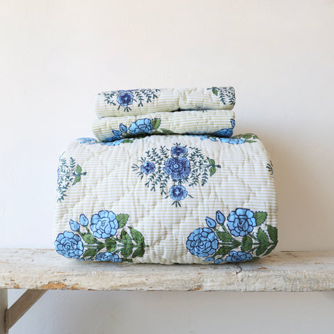 John Robshaw Bipin Lapis Quilt & Shams - 3 Options