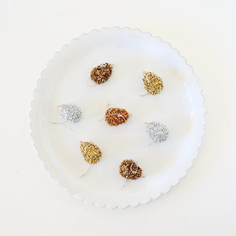 Blown Glass Ornaments - Sparkly Hedgehogs - 4 Options