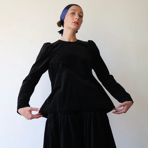 Fabiana Pigna Luca Blouse - Black Velvet