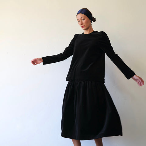 Fabiana Pigna Dolo Skirt - Black Velvet