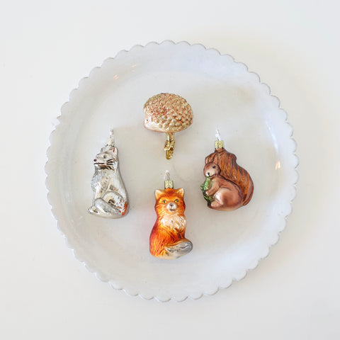 Blown Glass Ornaments - Woodland Animals - 4 Options