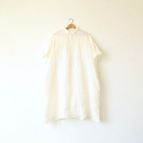 Apuntob Linen Shirt Dress - Milk