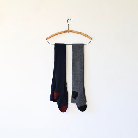 Babaco Wool Ribbed Tights - 2 Colors