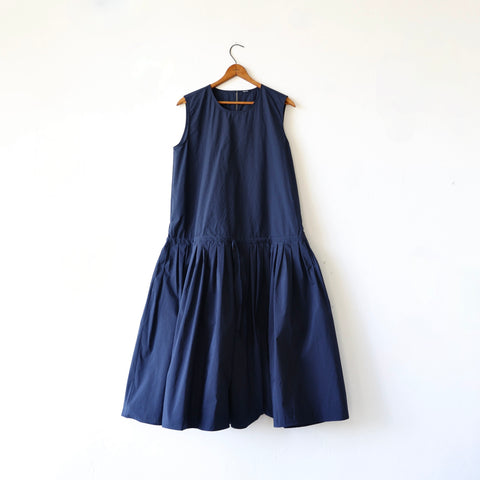 Apuntob Sleeveless Drop Waist Dress - Abyss