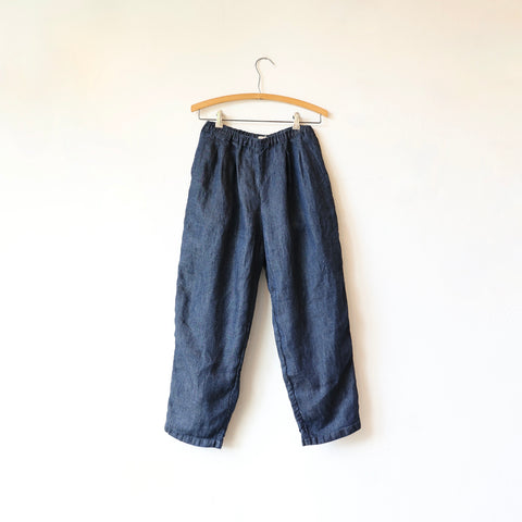 Apuntob Linen Trousers - Indigo