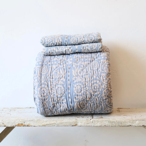 John Robshaw Raisa Slate Woven Quilt & Shams