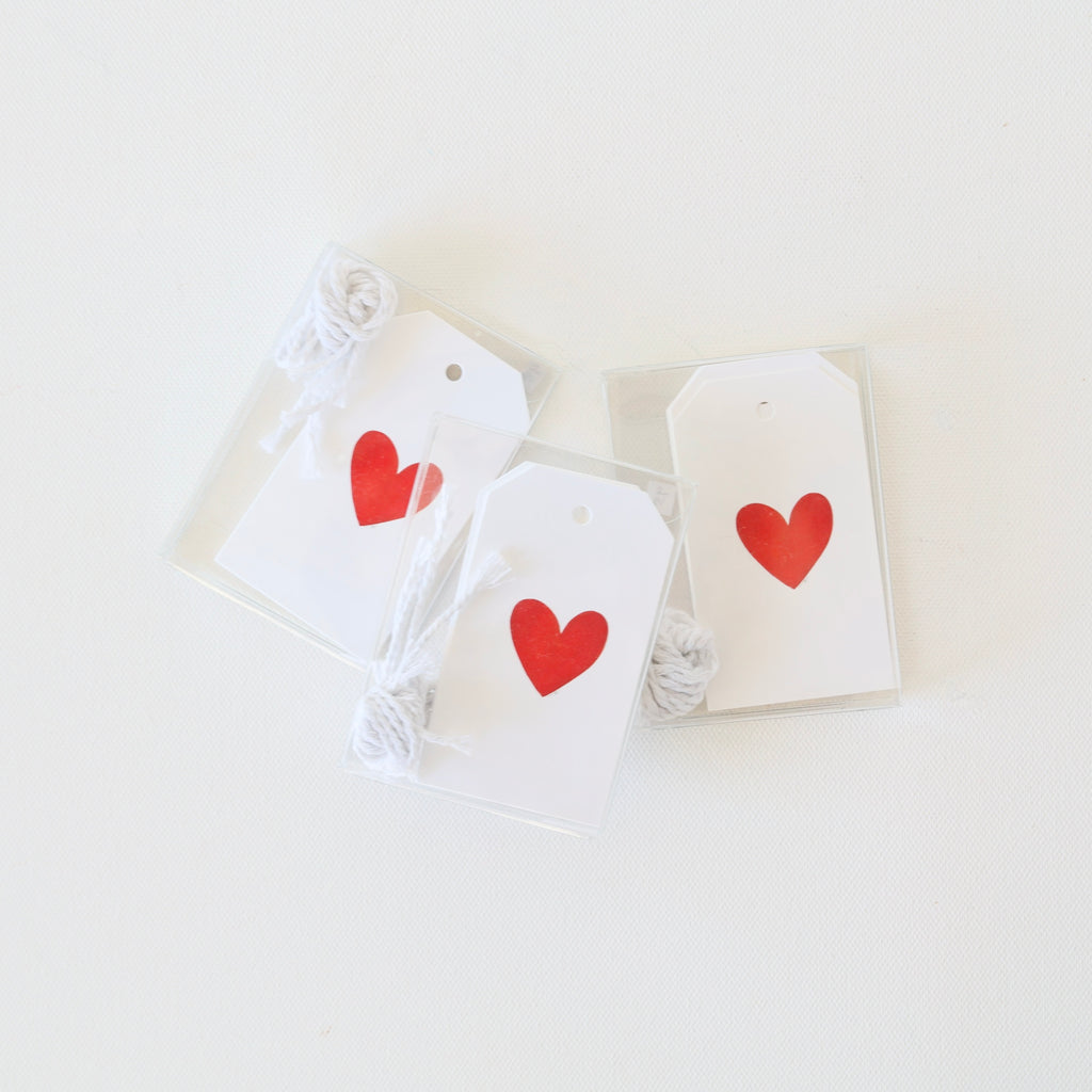 Pack of 6 Heart Tags