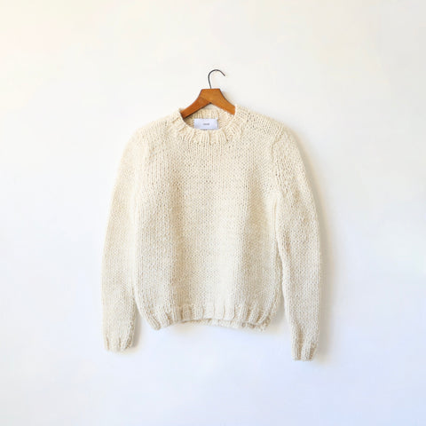 Ound Handknit Alpaca/Merino Pullover - Cream