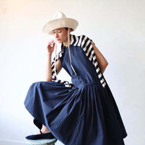 Apuntob Sleeveless Drop Waist Dress - Abyss