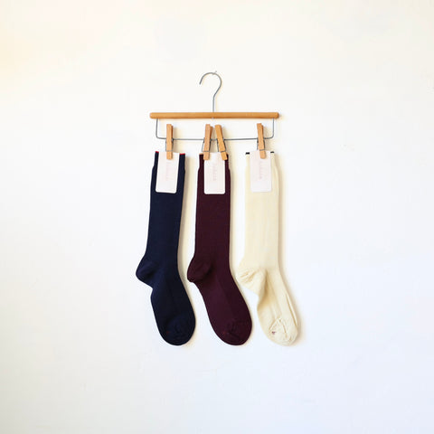 Babaco Wool Fine Ribbed Socks - 3 Color Options
