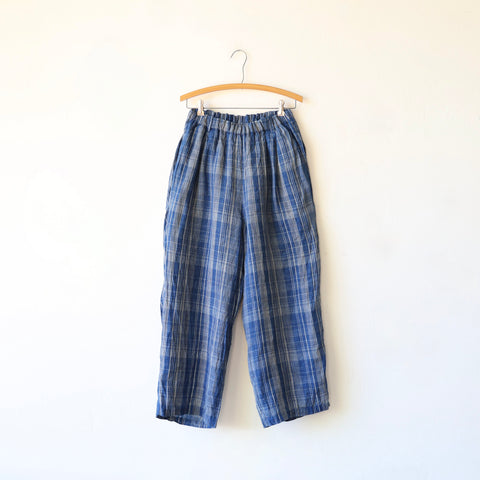 Ichi Antiquités Plaid Pants - Blue