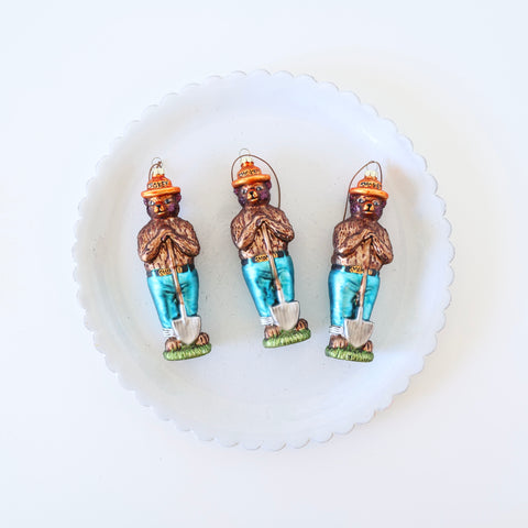 Blown Glass Ornaments - Smokey the Bear