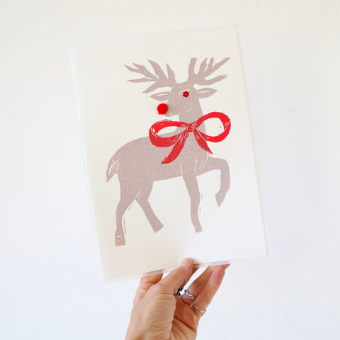 Minnieolga Reindeer Card