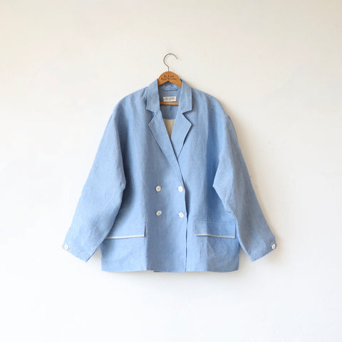 Bunon Double Breasted Jacket - Light Blue