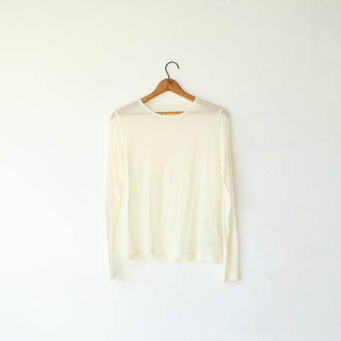V::room Silk/Cashmere Jersey Tee - Cream