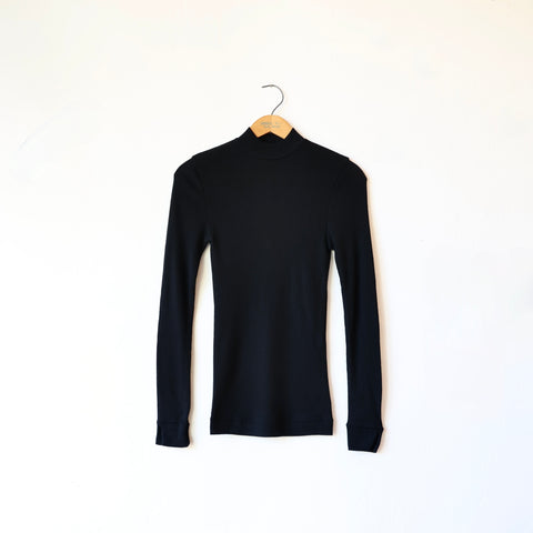 Grisal Cashmere Mock Neck Knit - Black