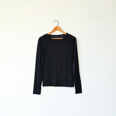 V::room Silk/Cashmere Jersey Tee - Navy