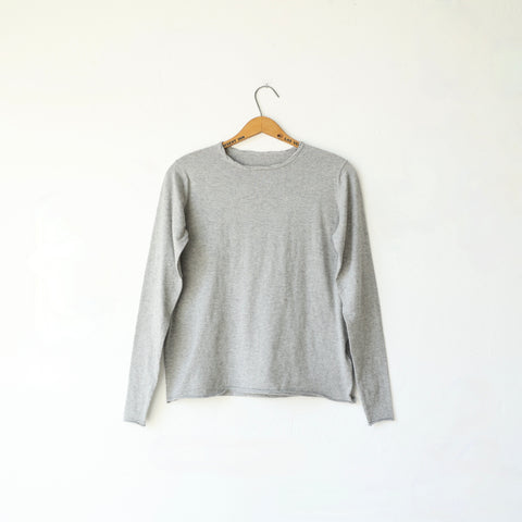 V::room Cotton/Cashmere Pullover - Heather Grey