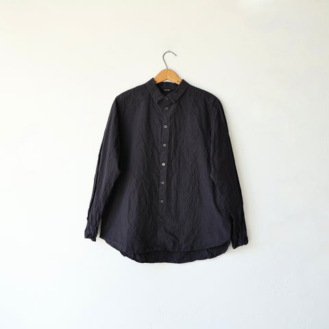 Pas de Calais Typewriter Cotton Shirt - Charcoal