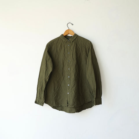 Pas de Calais Typewriter Cotton Shirt - Olive