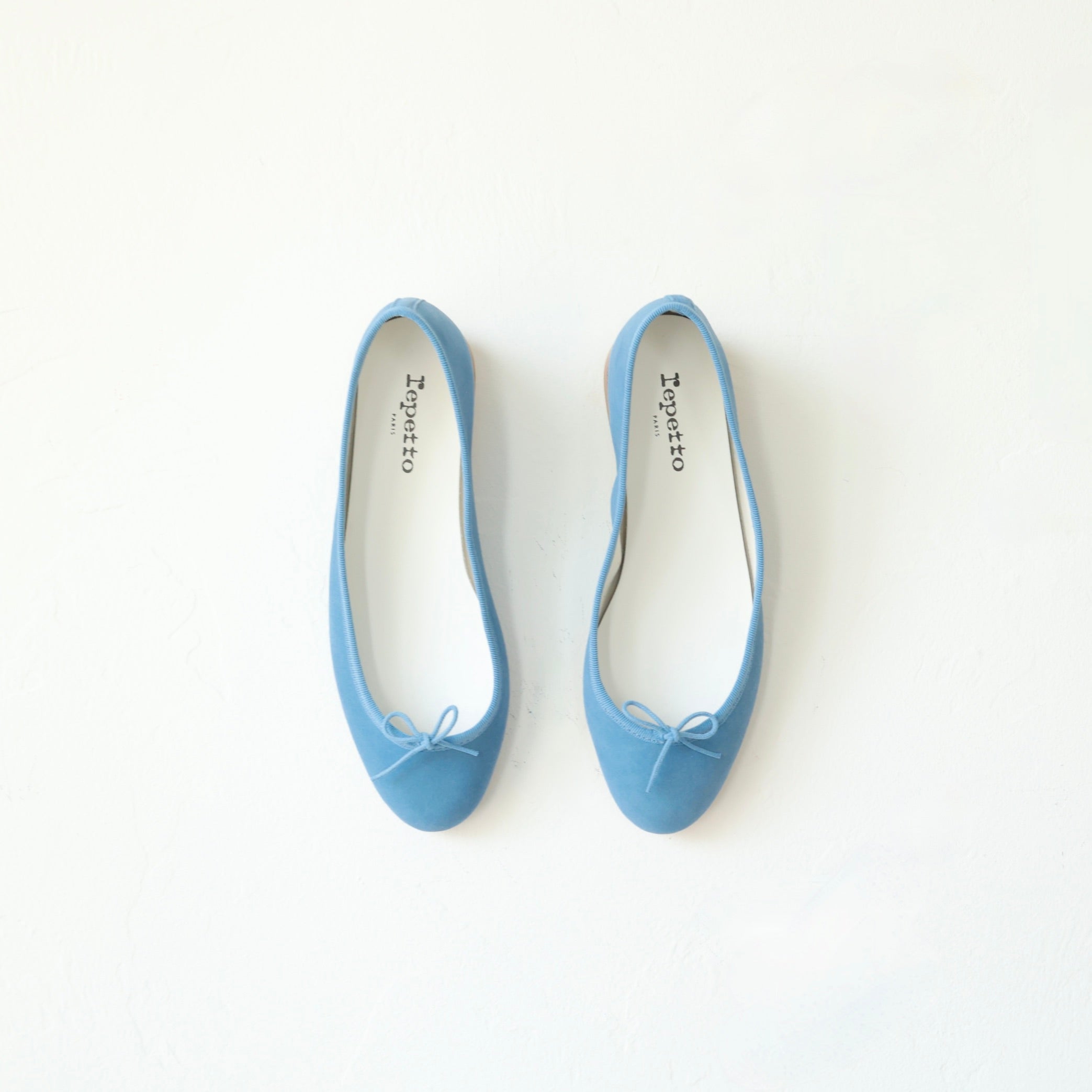 Repetto Suede Rubber Sole Ballerinas - Eden Blue | Bon