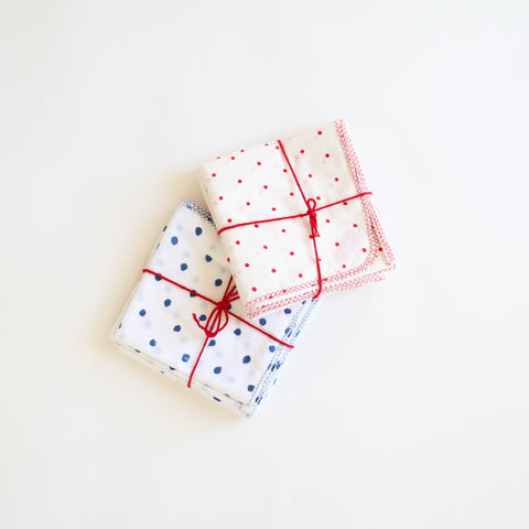 Cotton Polkadot Napkin Sets - 2 color Options