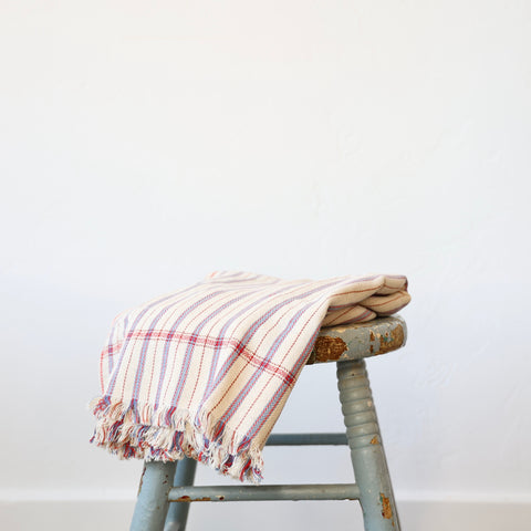 Moismont Cotton Throw - Tomette Ticking Stripe