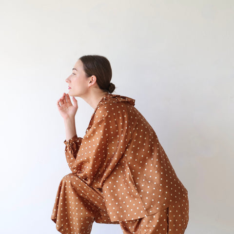 Bunon Polkadot Pants - Caramel Polkadot