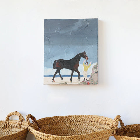 Graham Mears Painting - "Black Stallion II"