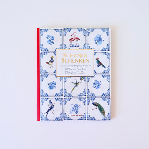 Wrapping Paper Booklet - Blue & White
