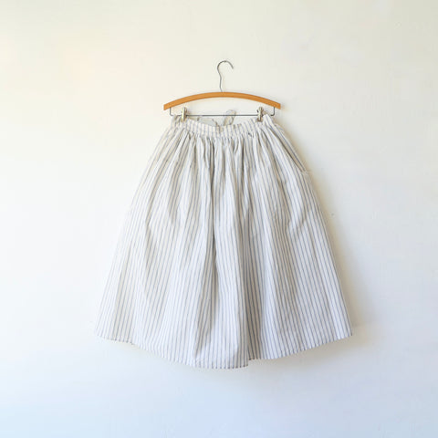 Bon Puff Skirt, Lined - Ticking Stripe