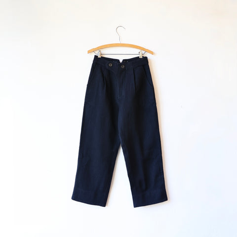 Maku Handwoven Wool Pants - Deep Indigo