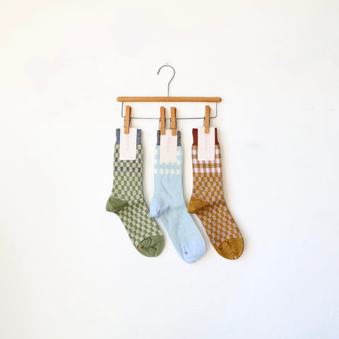 Babaco Jacquard Check Socks - 3 Colors