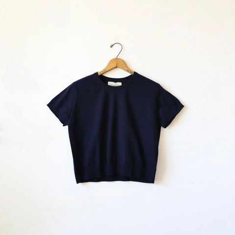 Lars Andersson Organic Cotton Short Sleeve Crewneck - Navy