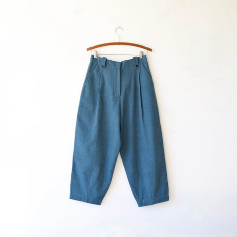Runaway Bicycle Pleated Jim Pants - Steel Blue